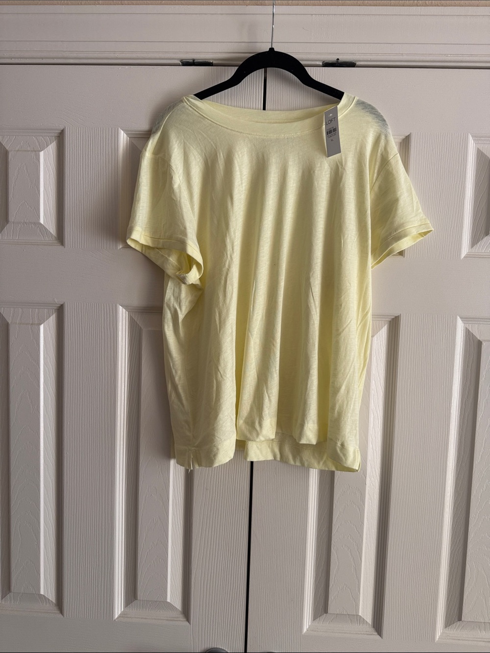 LOFT Short Sleeve Tee in Pale Yellow